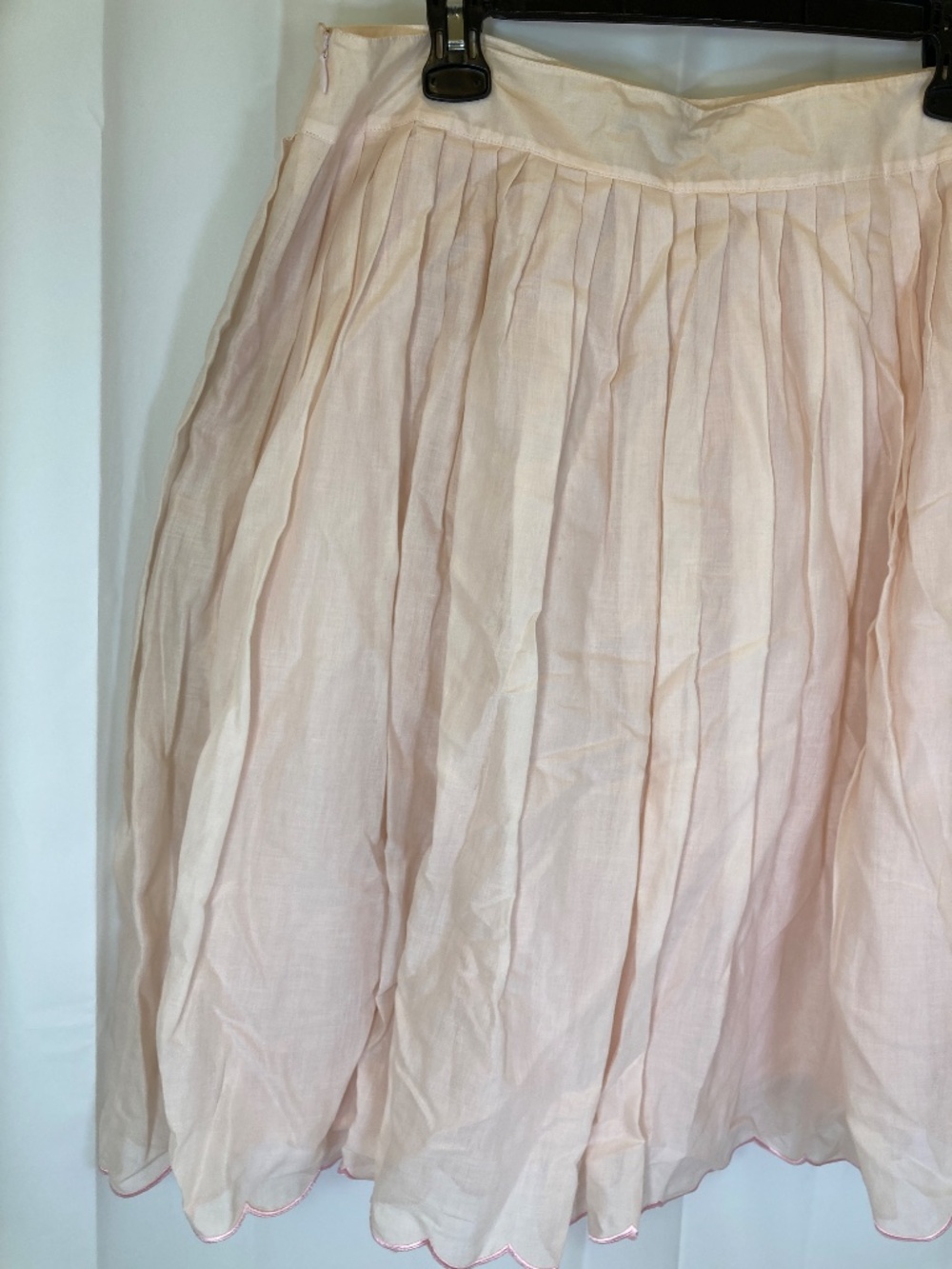 Banana Republic Skirt Sz 8 Pink Embroidered Floral Pleated Spring 2006 - Picture 12 of 15